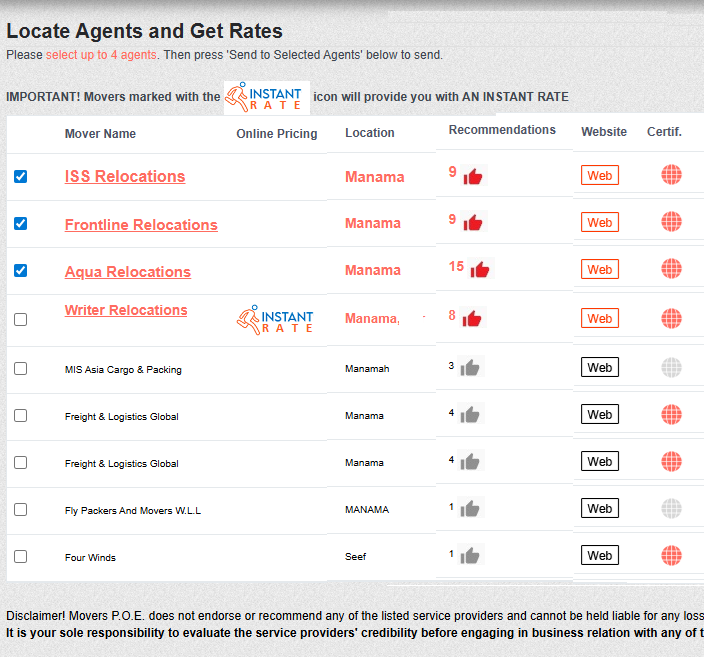 Enhanced Listing appears at the top of a Bahrain search result compared to regular listings.