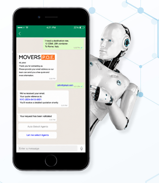 RateFinder.AI WhatsApp conversation